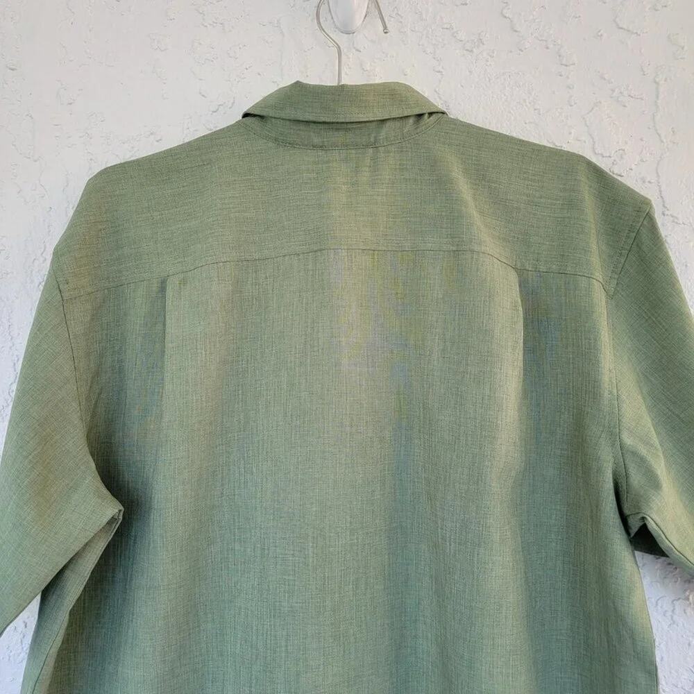 Orvis Classic Collection Short Sleeve Button Down Shirt Mens Size XL Green - Picture 7 of 11